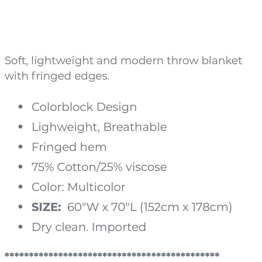 Anthropologie Brushed Colorblock Throw NWT - Picture 2 of 12